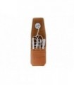 Alpen 6872r.tabacco Pochette manucure lame Inox manche  cm inox satiné tabac