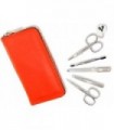 Alpen 6842r.red Trousse manucure lame Inox manche  cm inox satiné rouge