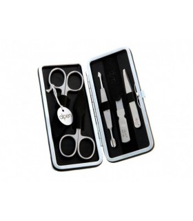 Alpen 6862r.black Trousse manucure lame Inox manche  cm inox satiné Black