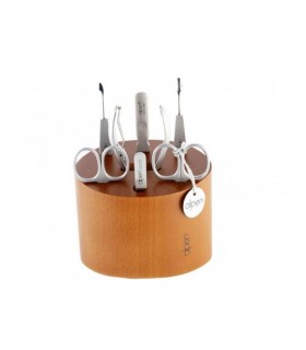 Alpen 6895r.cherry Bloc manucure lame Inox manche  cm inox satiné Orange