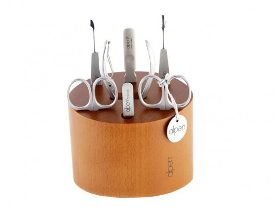 Alpen 6895r.cherry Bloc manucure lame Inox manche  cm inox satiné Orange