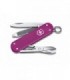 Victorinox 0.6221.251g Couteau lame acier inox manche 5,8 cm Alox quadrillé Fushia