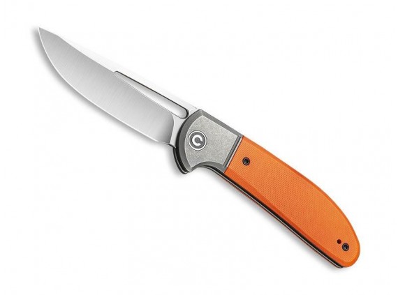 civivi c2101b Couteau lame Acier D2 satiné manche  cm Acier inox  G10 Orange