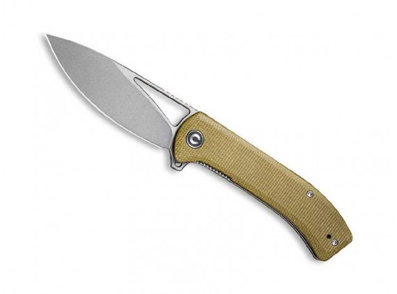 civivi c2024b Couteau lame Acier 14C28N manche  cm Acier inox et bois Vert olive