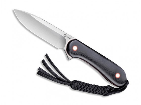 civivi c2104a Poignard lame Acier 10Cr15CoMov manche  cm plaquettes G10 Noir