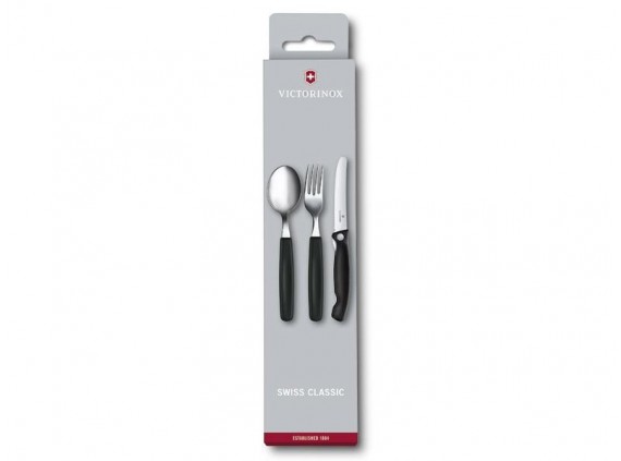 Victorinox 6.7192.f3 Set couverts lame acier inox manche  cm polypropylène noir