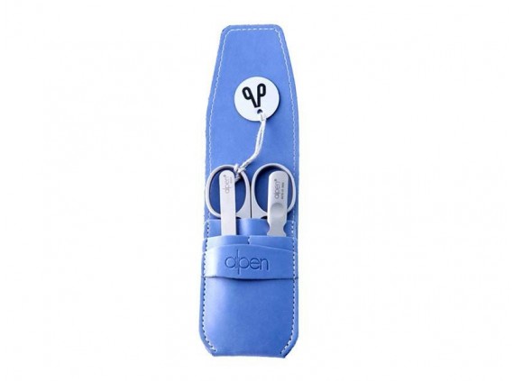 Alpen 6800ylr.wisteria Pochette manucure lame Inox manche  cm inox satiné orange