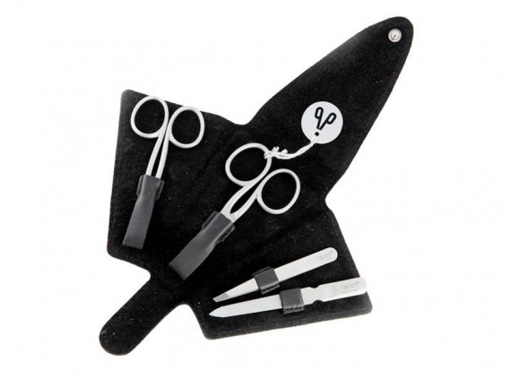 Alpen 6879r.black Pochette manucure lame Inox manche  cm inox satiné Noir