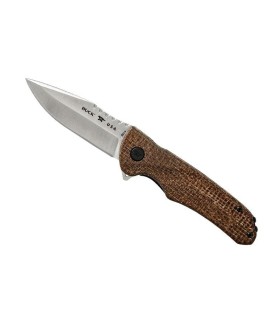 buck 7841.brs1 couteau lame 8,5 cm acier manche 11 cm micarta marron
