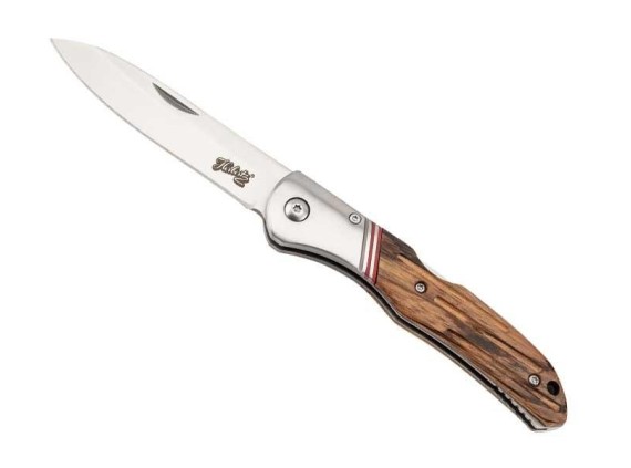 herbertz he.53027 couteau lame 10 cm acier 440 manche 11,5 cm boisé