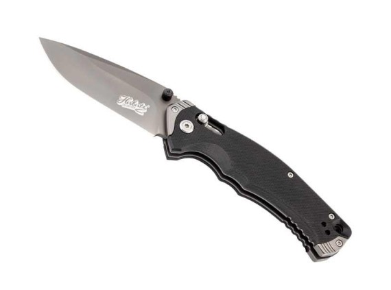 herbertz he.53018 couteau lame 11 cm acier 440 manche 12,5 cm noir