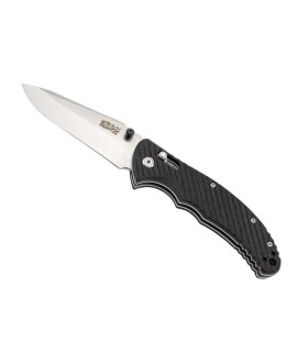 herbertz he.53020 couteau lame 11,5 cm acier 440 sablé manche 13 cm noir