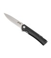 herbertz he.53030 couteau lame 10 cm acier d2 satiné manche 11,5 cm noir