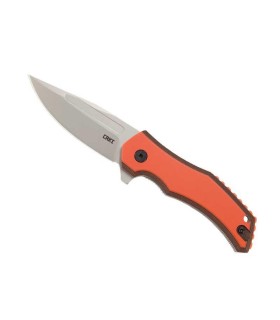 crkt 2372.cr couteau lame 8 cm acier 1,4116  manche 9,5 cm orange/noir