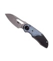 crkt 5410.cr couteau lame 7,5 cm acier d2 manche 9,5 cm noir/bleu