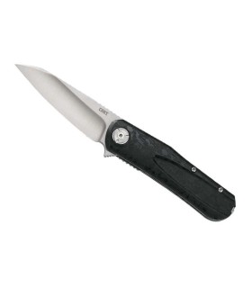 crkt 6535.cr couteau lame 8 cm acier d2 satiné manche 10,5 cm noir