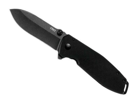 crkt 2495k.cr couteau lame 8 cm acier d2 satiné manche 10,5 cm noir