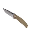 crkt 2471.cr couteau lame 10 cm acier d2 manche 11,5 cm vert