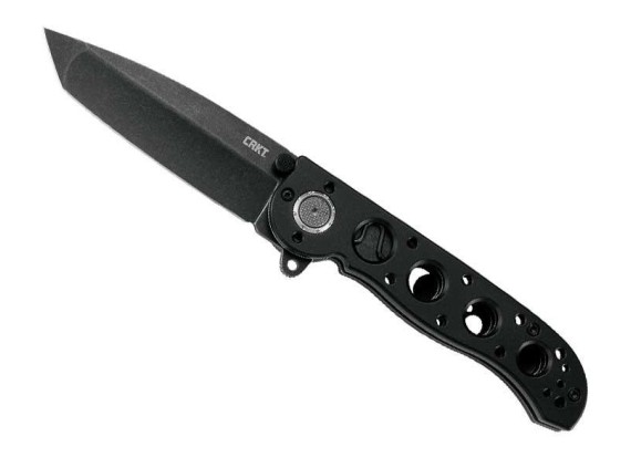 crkt 1602db.cr couteau lame 8,5 cm acier d2 manche 11 cm noir