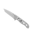 crkt 1602ss.cr couteau lame 8,5 cm acier 12c27 manche 11 cm gris