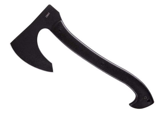 crkt 2917.cr hachette lame  cm acier carbone sk-5 manche 33 cm noir