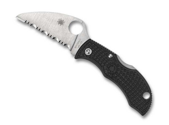 spyderco mbkws couteau lame 5 cm acier vg-10 manche 6,5 cm noir