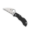 spyderco mbkws couteau lame 5 cm acier vg-10 manche 6,5 cm noir