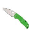 spyderco c41sgr5 couteau lame 8 cm acier LC200N manche 10 cm vert