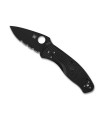 spyderco c136psbbk couteau lame 8,2 cm acier 8Cr13MoV  manche 10,5 cm noir