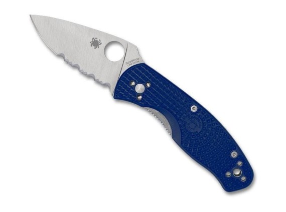 spyderco c136psbl couteau lame 8,2 cm acier CPM-S35VN manche 10,5 cm bleu