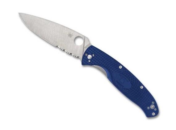 spyderco c142psbl couteau lame 11,5 cm  acier CPM-S35VN manche 13 cm bleu