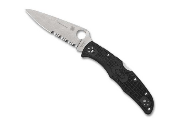 spyderco c10fpsbkbl couteau lame 10,8 cm vg-10 manche 12,5 cm noir/bleu