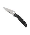 spyderco c10fpsbkrd couteau lame 10,8 cm vg-10 manche 12,5 cm noir/rouge