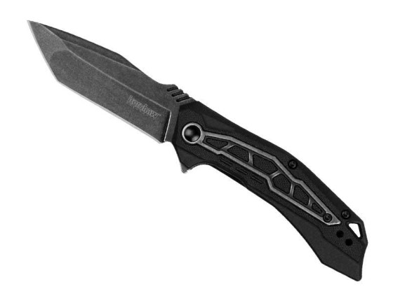 kershaw ks.1376 couteau lame 8 cm acier 8Cr13MoV manche 10,5 cm noir insert acier