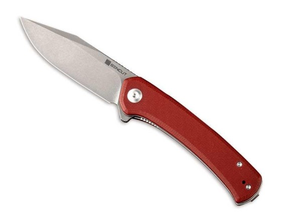 sencut sa05av1 couteau lame 10,5 cm acier 9Cr18MoV manche 12 cm rouge