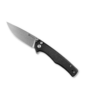 sencut s210122 couteau lame 10 cm acier d2 manche 11,5 cm noir