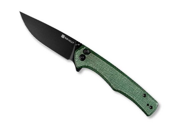 sencut s210123 couteau lame 10 cm acier d2 manche 11,5 cm vert