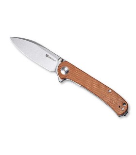 sencut sa03d couteau lame 8 cm acier 9Cr18MoV manche 10 cm marron