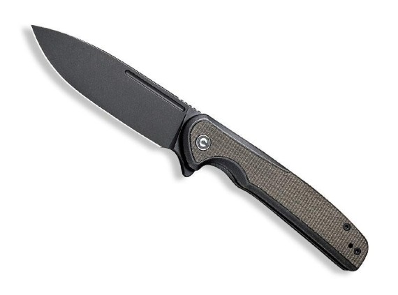 civivi c200603 couteau lame 10 cm acier 14c28n manche 11,5 cm vert foncé