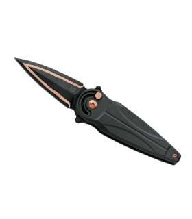 fox production fx.551ticop couteau lame 8 cm acier carbone c70 manche 10 cm noir