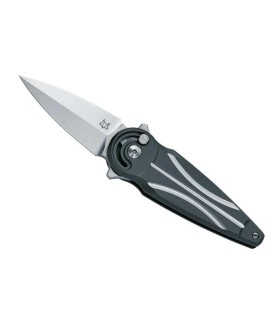 fox production fx.551ti couteau lame 8 cm acier m390 bohler satiné manche 10 cm noir