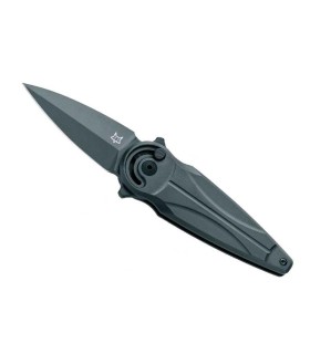 fox production fx.551tipvd couteau lame 8 cm acier m390 bohler satiné manche 10 cm noir