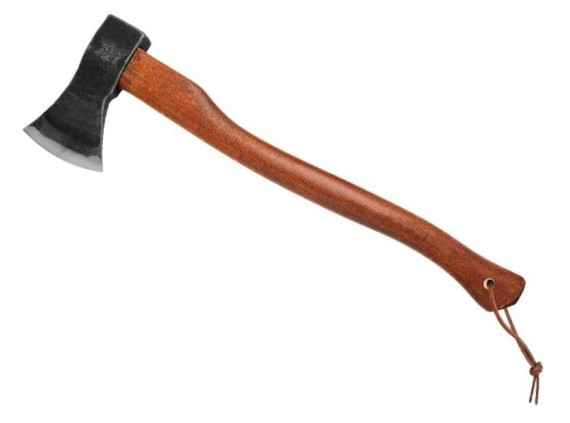 fox production fx.701 hache lame  cm acier carbone c46 manche 60 cm noyer