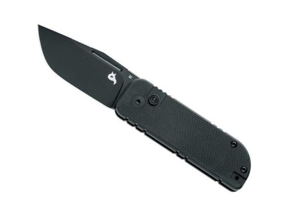 fox production bf.758 couteau lame 7,5 cm acier d2 revêtement ptfe noir manche 9 cm noir