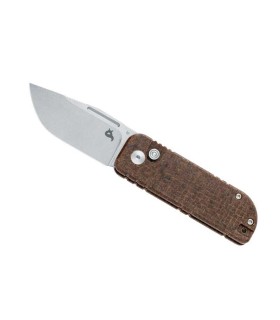 fox production bf.758mib couteau lame 7,5 cm acier d3 manche 9 cm marron