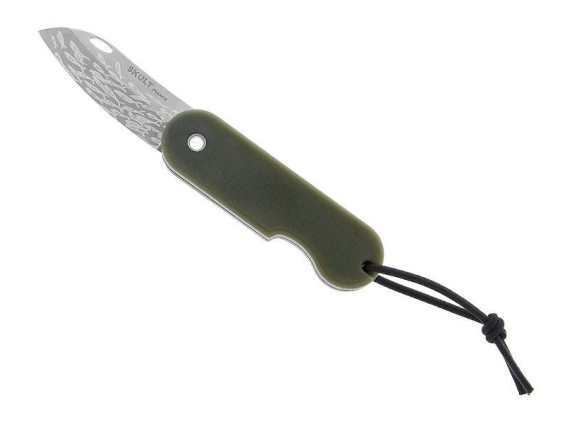 skult sk.vbp couteau lame 8 cm acier inox x46cr13 manche 10 cm vert