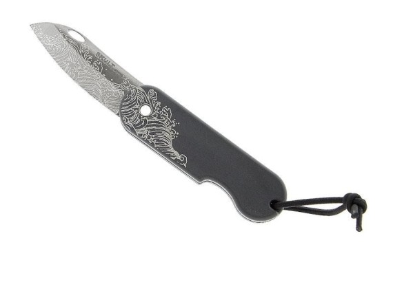 skult sk.gv couteau lame 8 cm acier inox x46cr13 manche 10 cm gris