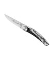 dozome 4971.gc couteau lame 8,2 cm acier x50crmov15 manche 10,5 cm gris/noir