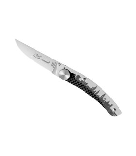 dozome 4972.skl couteau lame 8,2 cm acier x50crmov15 manche 10,5 cm gris/noir