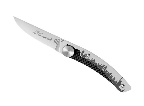 dozome 4972.skny couteau lame 8,2 cm acier x50crmov15 manche 10,5 cm gris/noir